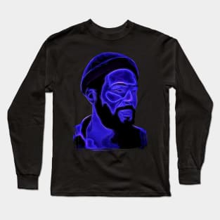 Marvin Gaye Retro Neon Glow Effect Long Sleeve T-Shirt